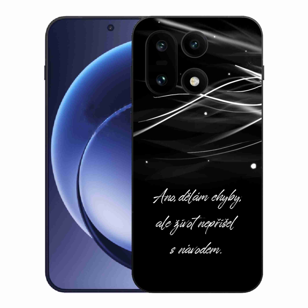 Gélový kryt mmCase na One Plus 15 - citát čierne pozadie