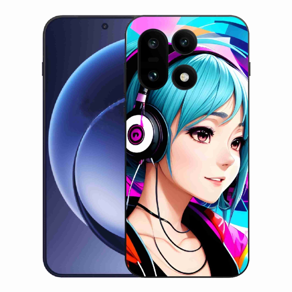 Gélový kryt mmCase na One Plus 15 - dievča so slúchadlami
