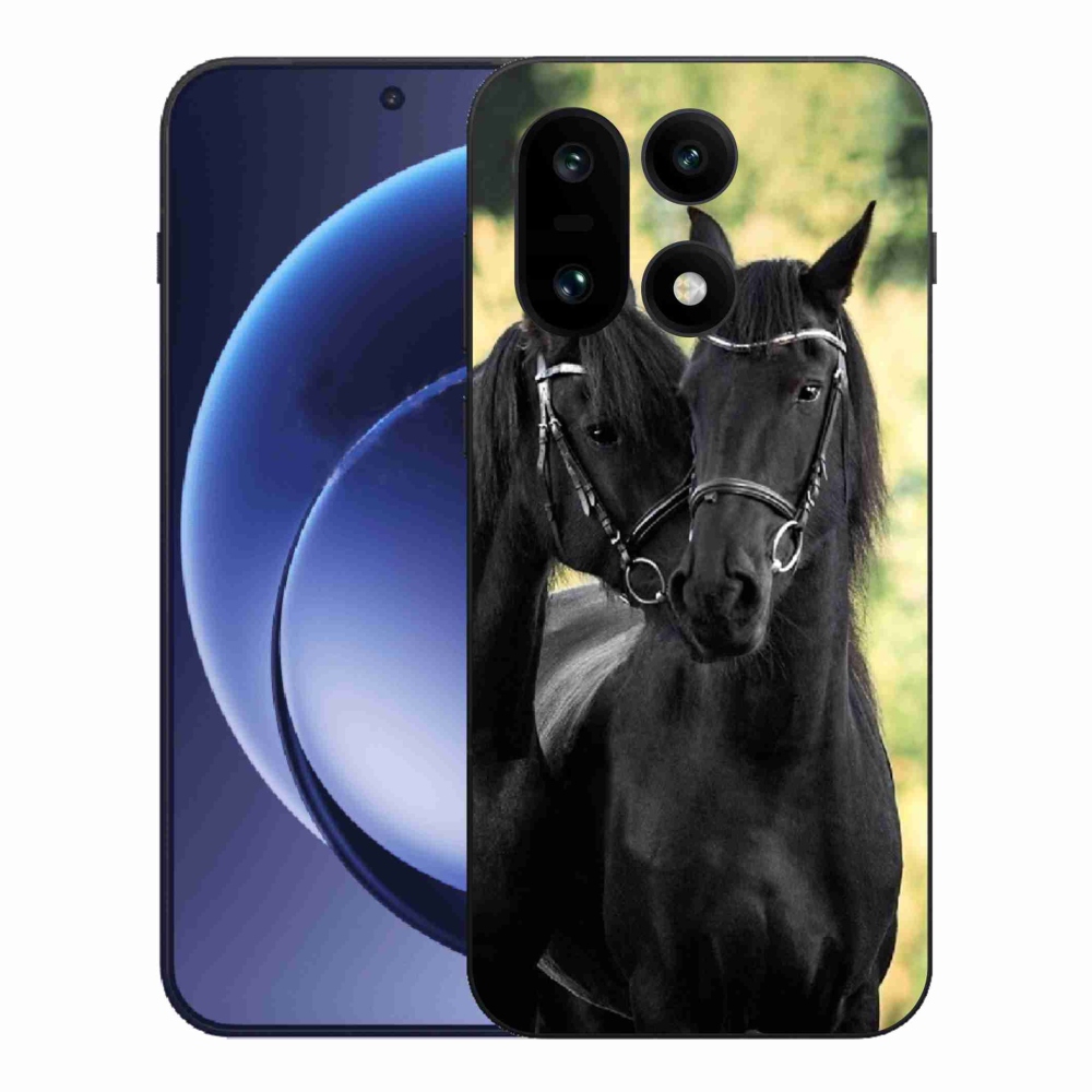 Gélový kryt mmCase na One Plus 15 - dva čierne kone