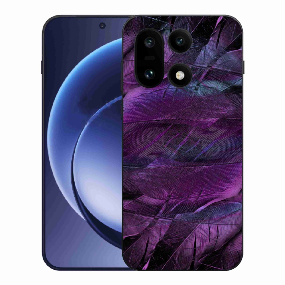 Gélový kryt mmCase na One Plus 15 - fialové pierka