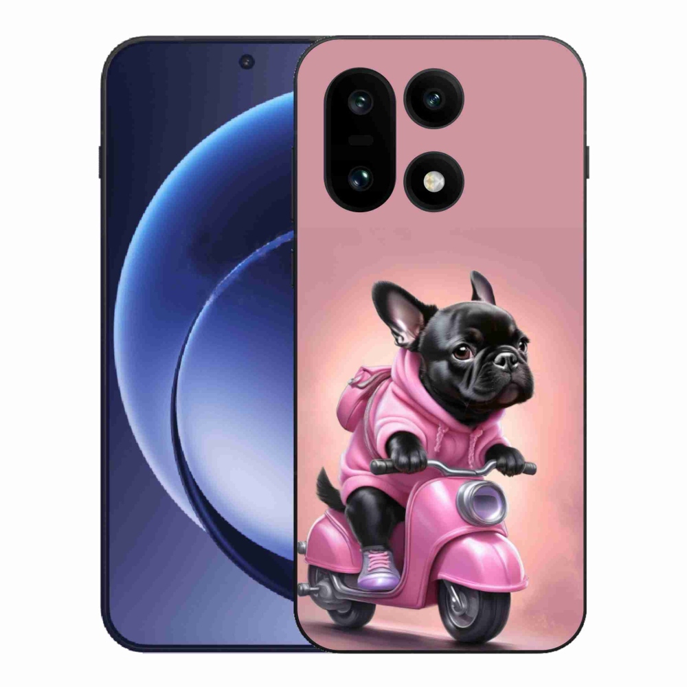 Gélový kryt mmCase na One Plus 15 - francúzsky buldoček na skútri