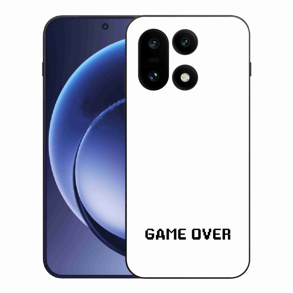 Gélový kryt mmCase na One Plus 15 - game over biele pozadie