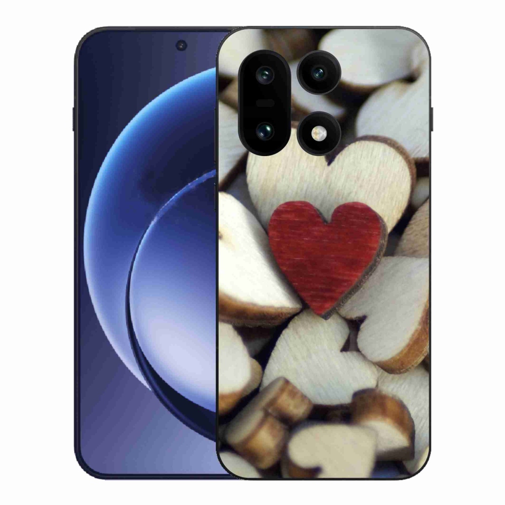 Gélový kryt mmCase na One Plus 15 - gravírované červené srdce