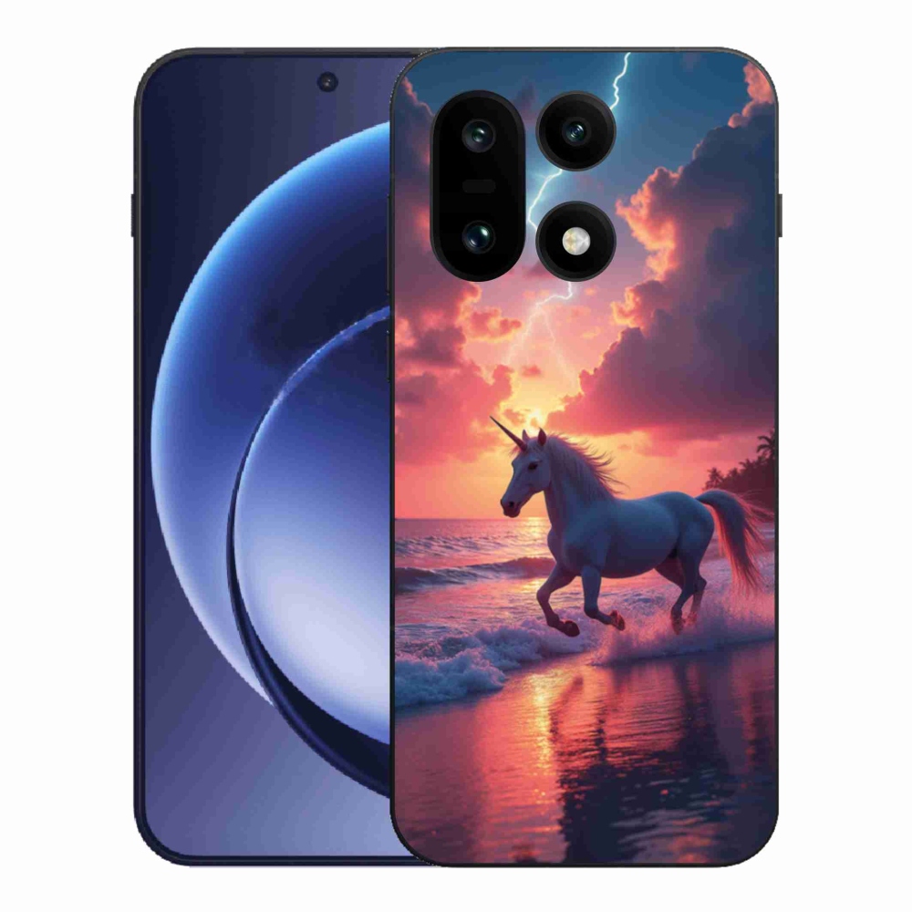 Gélový kryt mmCase na One Plus 15 - jednorožec na pláži