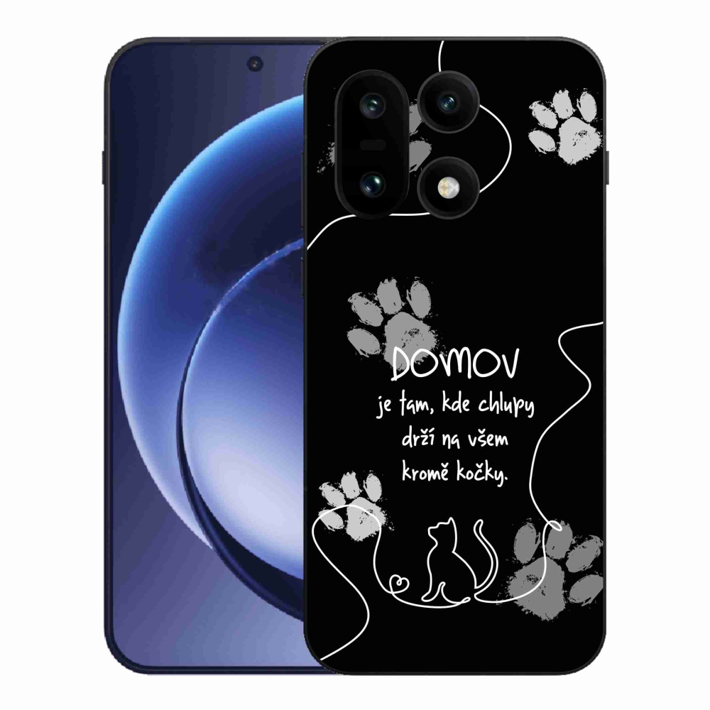 Gélový kryt mmCase na One Plus 15 - mačacie motív čierne pozadie