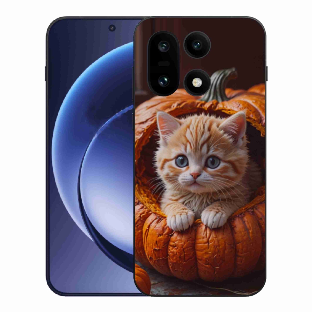 Gélový kryt mmCase na One Plus 15 - mačiatko a tekvica 2