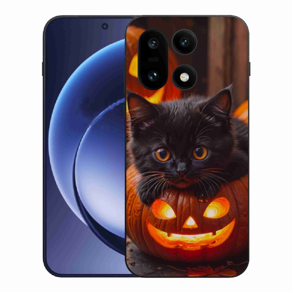 Gélový kryt mmCase na One Plus 15 - mačiatko a tekvica