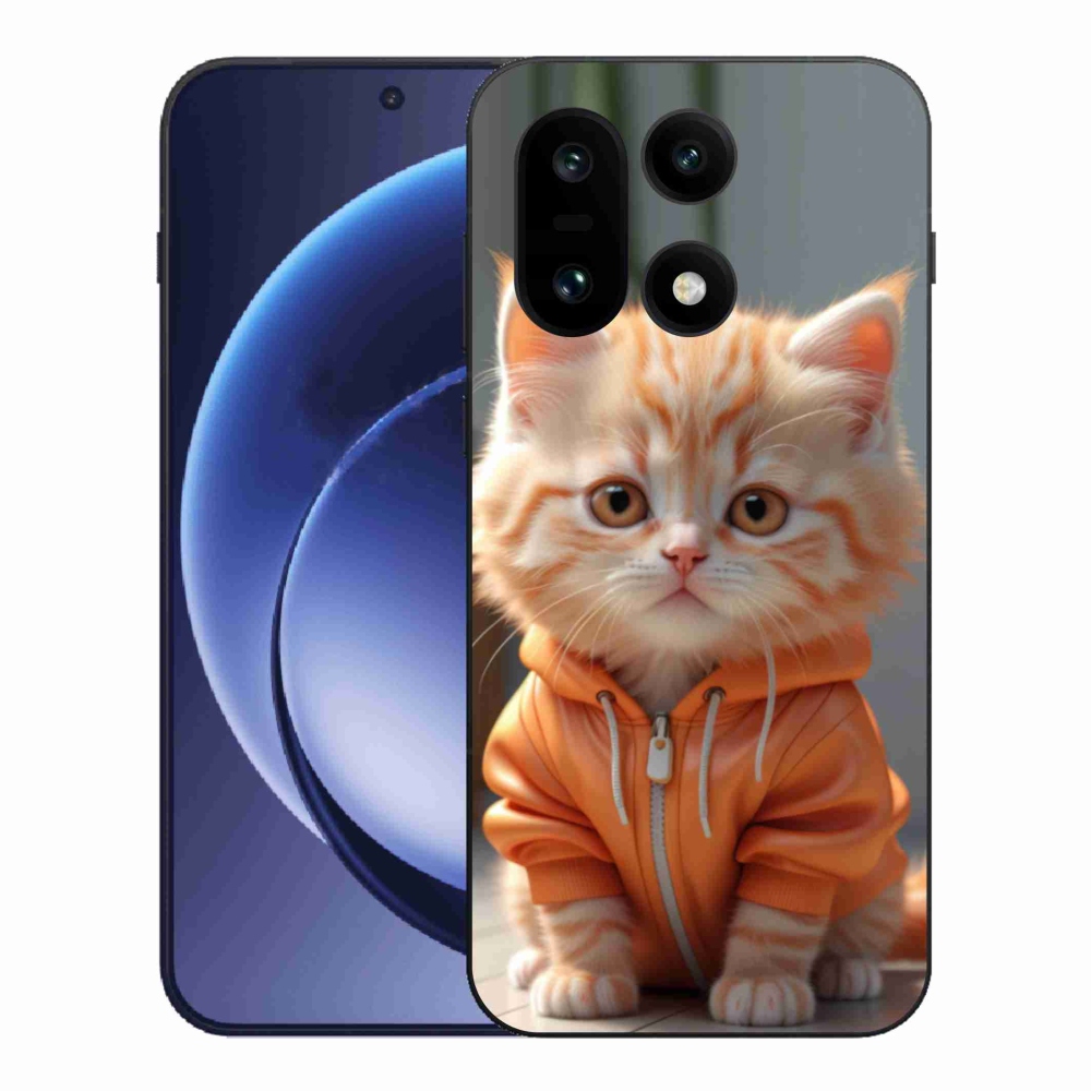 Gélový kryt mmCase na One Plus 15 - mačiatko v mikine