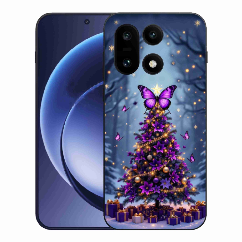 Gélový kryt mmCase na One Plus 15 - motýlí vianočný stromček