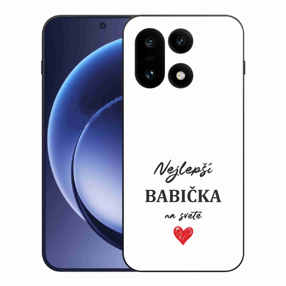 Gélový kryt mmCase na One Plus 15 - najlepšia babička 1 biele pozadie