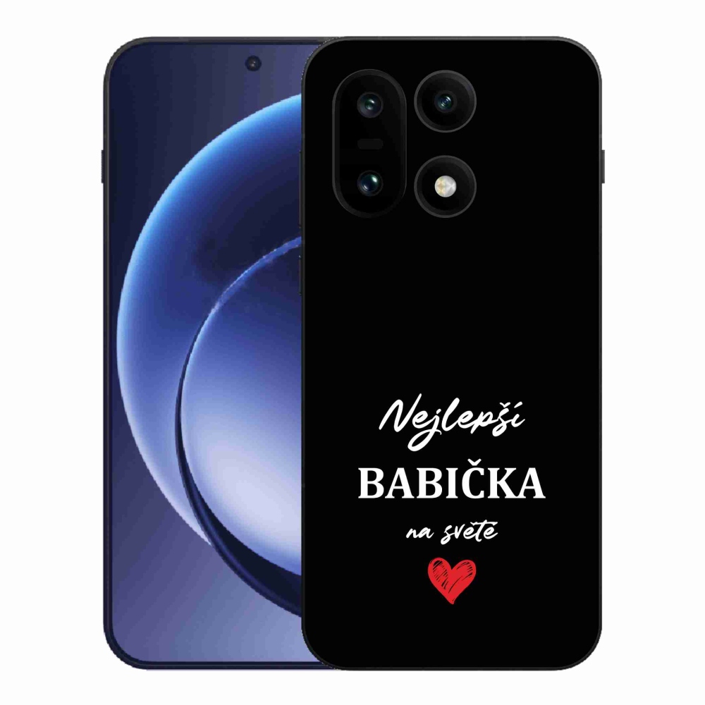 Gélový kryt mmCase na One Plus 15 - najlepšia babička 1 čierne pozadie