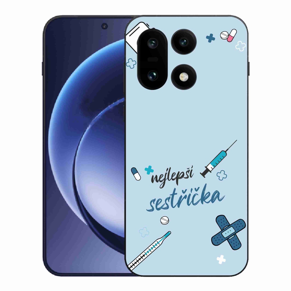 Gélový kryt mmCase na One Plus 15 - najlepšia sestrička modré pozadie