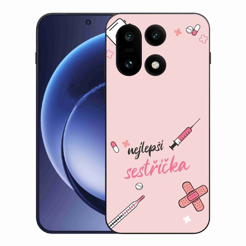 Gélový kryt mmCase na One Plus 15 - najlepšia sestrička ružové pozadie
