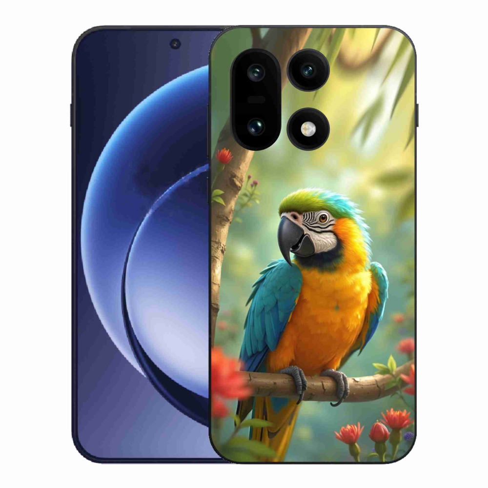 Gélový kryt mmCase na One Plus 15 - papagáj ara modrožltá