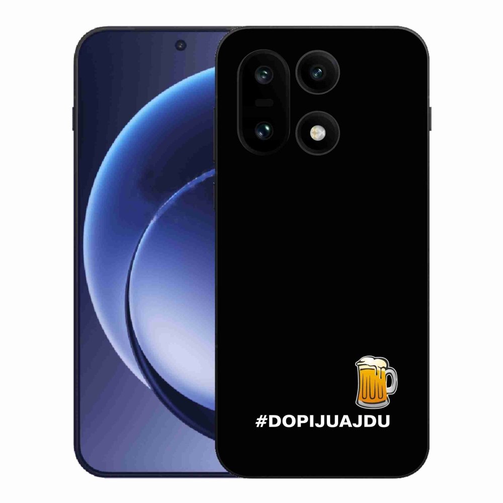 Gélový kryt mmCase na One Plus 15 - pivný motív 1 čierne pozadie