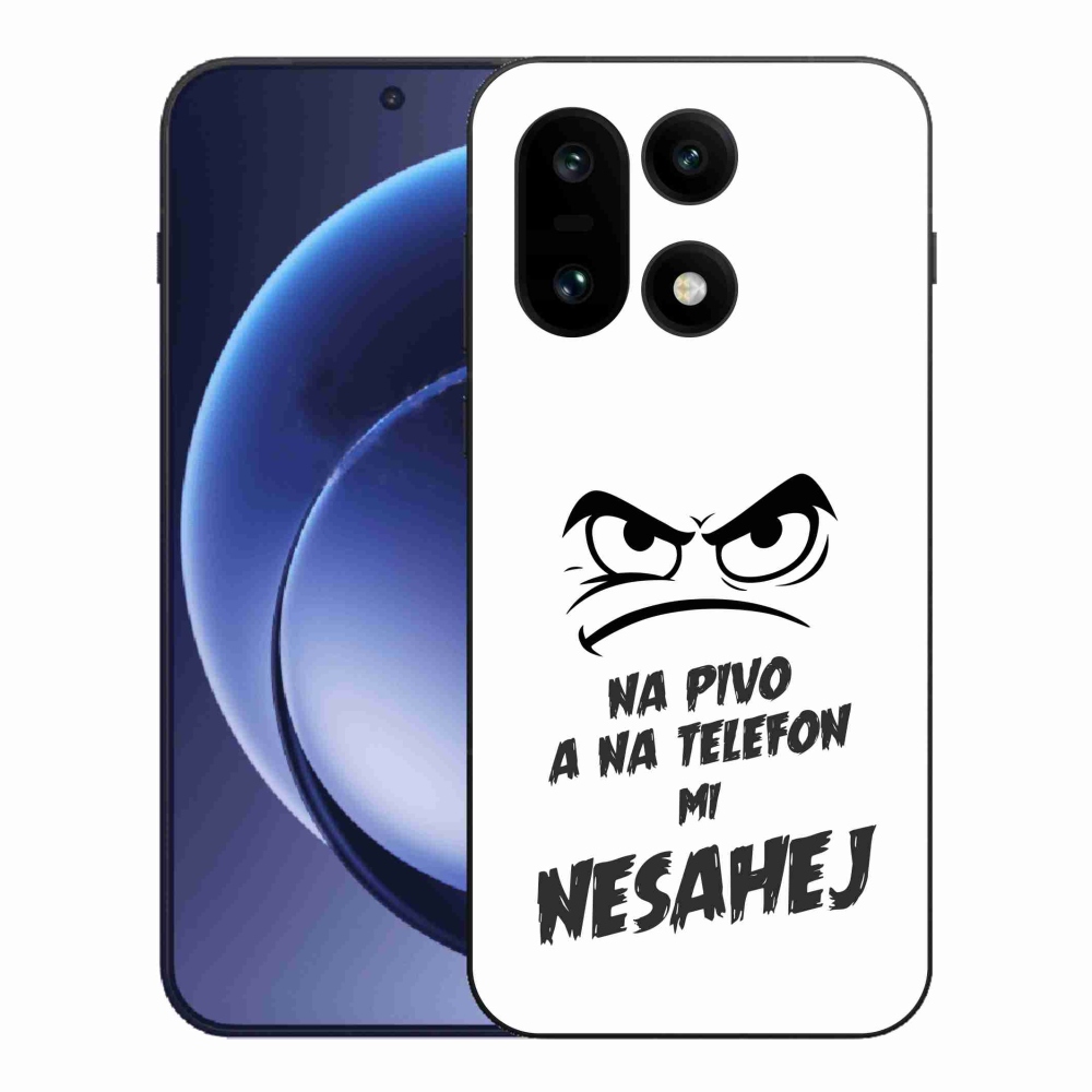 Gélový kryt mmCase na One Plus 15 - pivný motív 2 biele pozadie