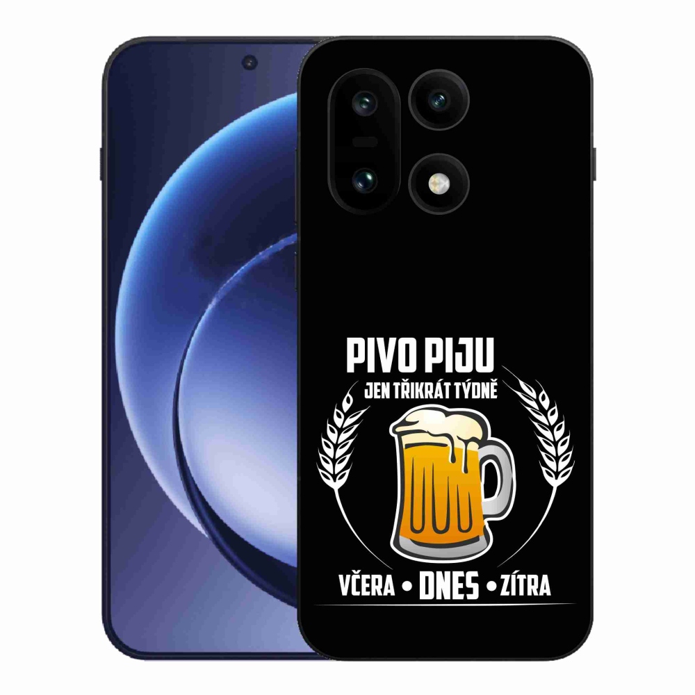 Gélový kryt mmCase na One Plus 15 - pivný motív čierne pozadie