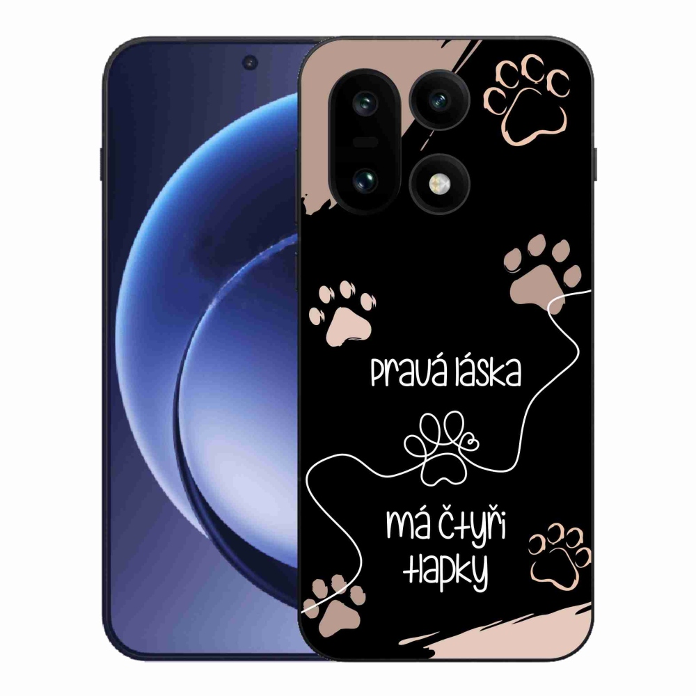 Gélový kryt mmCase na One Plus 15 - psí motív 1 čierne pozadie