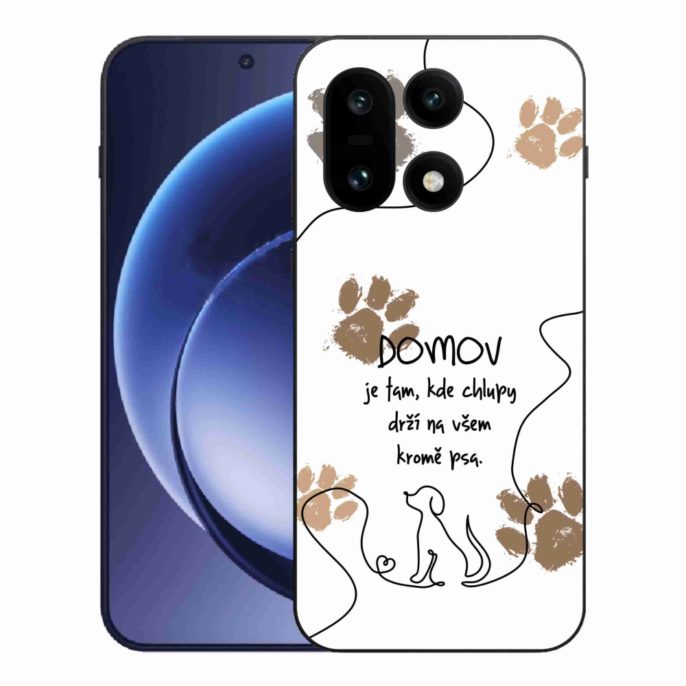 Gélový kryt mmCase na One Plus 15 - psí motív biele pozadie