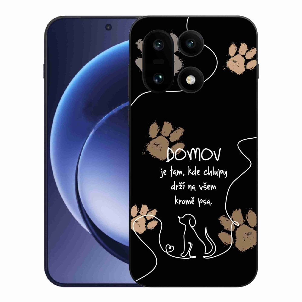 Gélový kryt mmCase na One Plus 15 - psí motív čierne pozadie