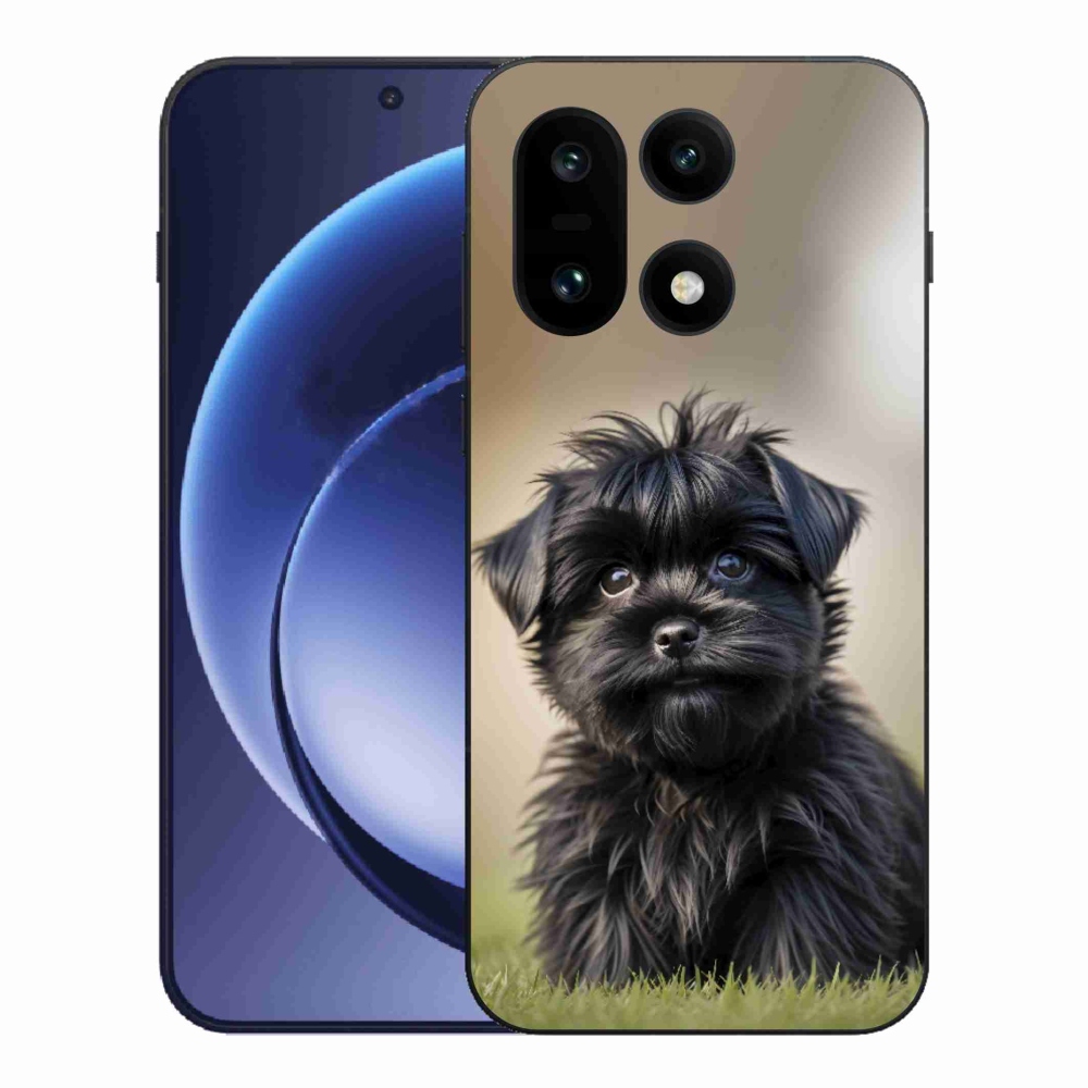 Gélový kryt mmCase na One Plus 15 - roztomilý čierny psík