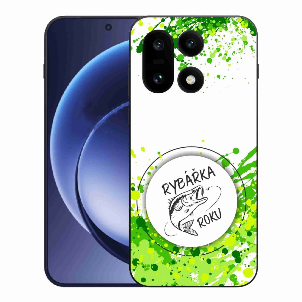 Gélový kryt mmCase na One Plus 15 - rybárka roku biele pozadie