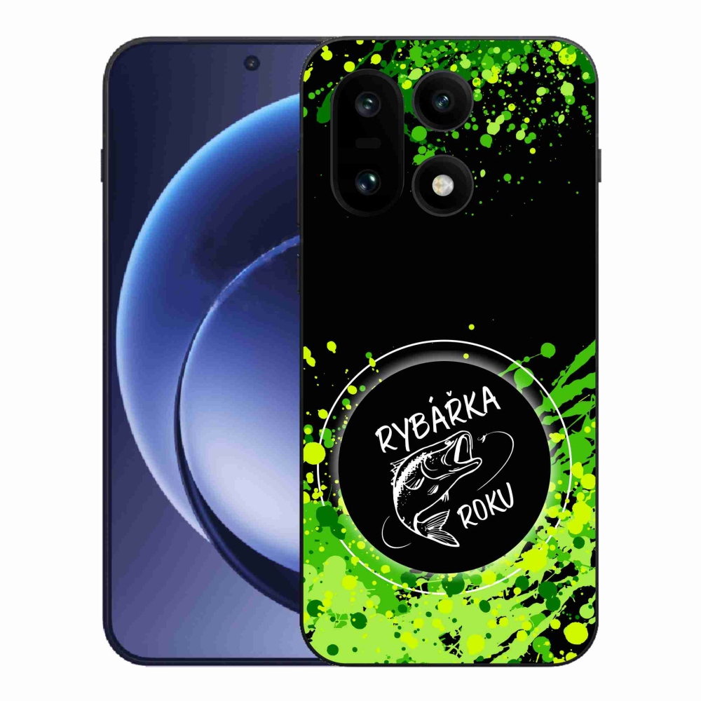 Gélový kryt mmCase na One Plus 15 - rybárka roku čierne pozadie