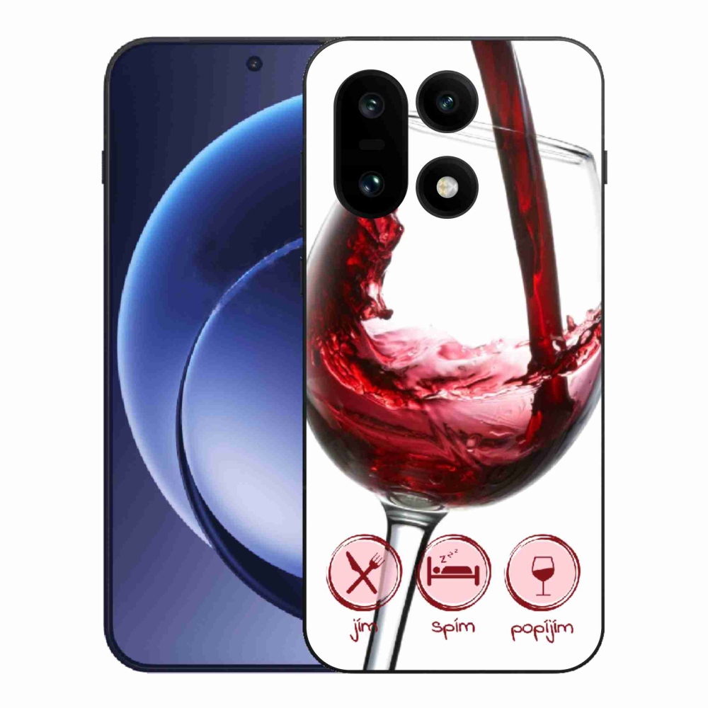 Gélový kryt mmCase na One Plus 15 - pohár vína červené