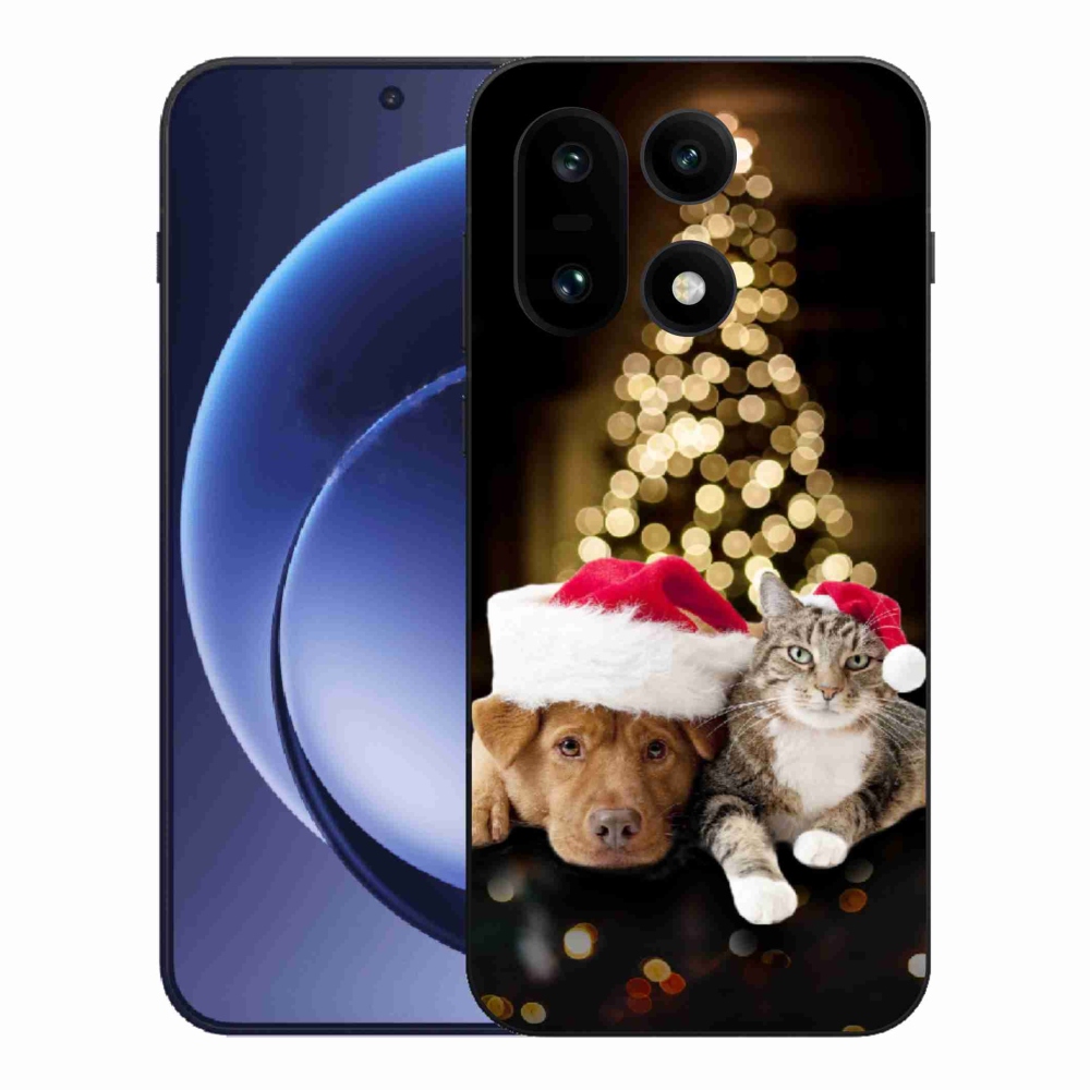 Gélový kryt mmCase na One Plus 15 - vianočný pes a mačka