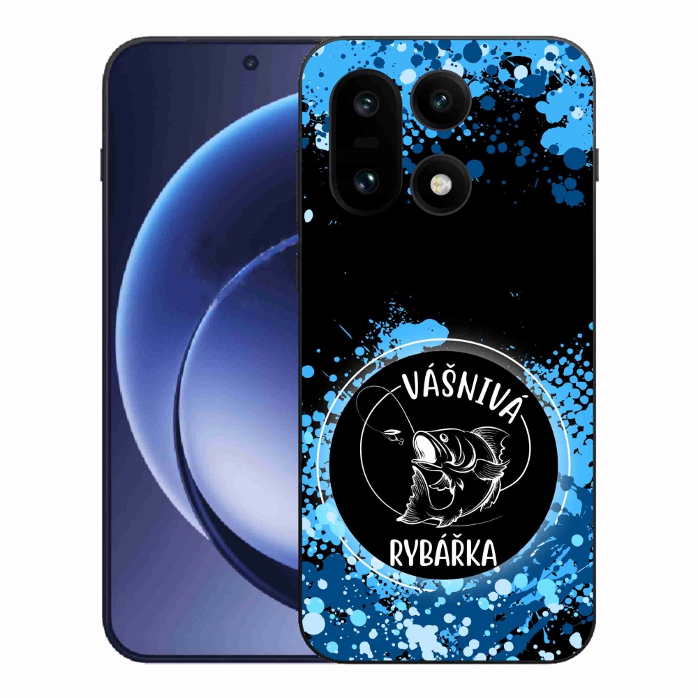 Gélový kryt mmCase na One Plus 15 - vášnivá rybárka čierne pozadie