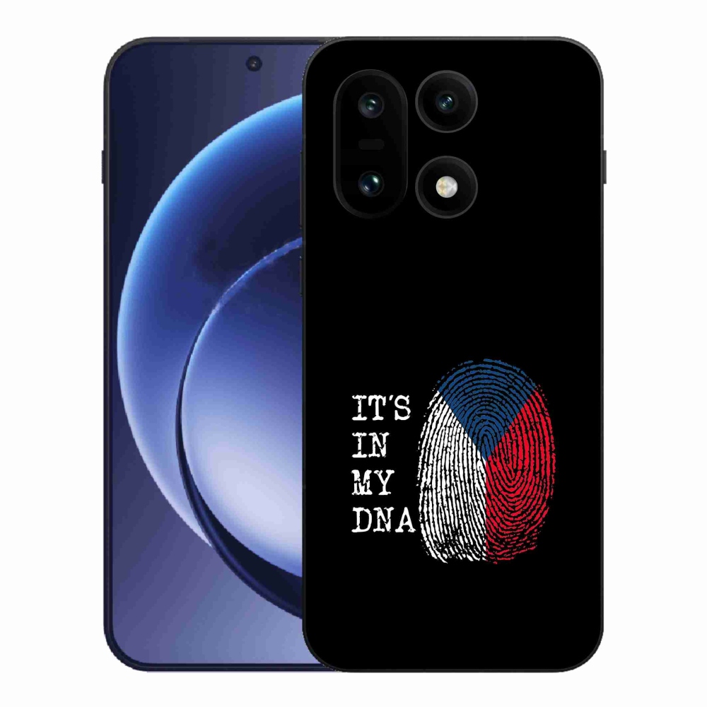 Gélový kryt mmCase na One Plus 15 - vlajka odtlačok prsta čierne pozadie