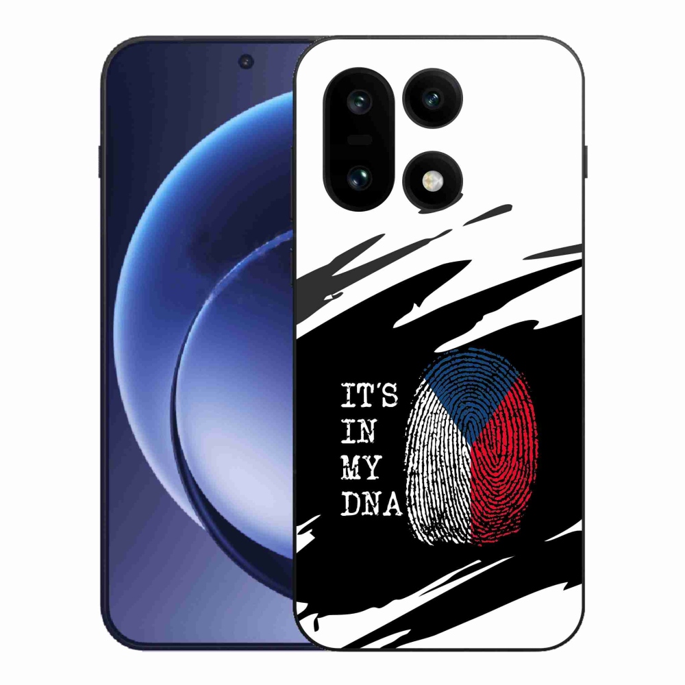 Gélový kryt mmCase na One Plus 15 - vlajka odtlačok prsta čiernobiele pozadie