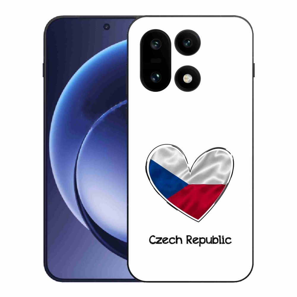 Gélový kryt mmCase na One Plus 15 - vlajka srdca biele pozadie