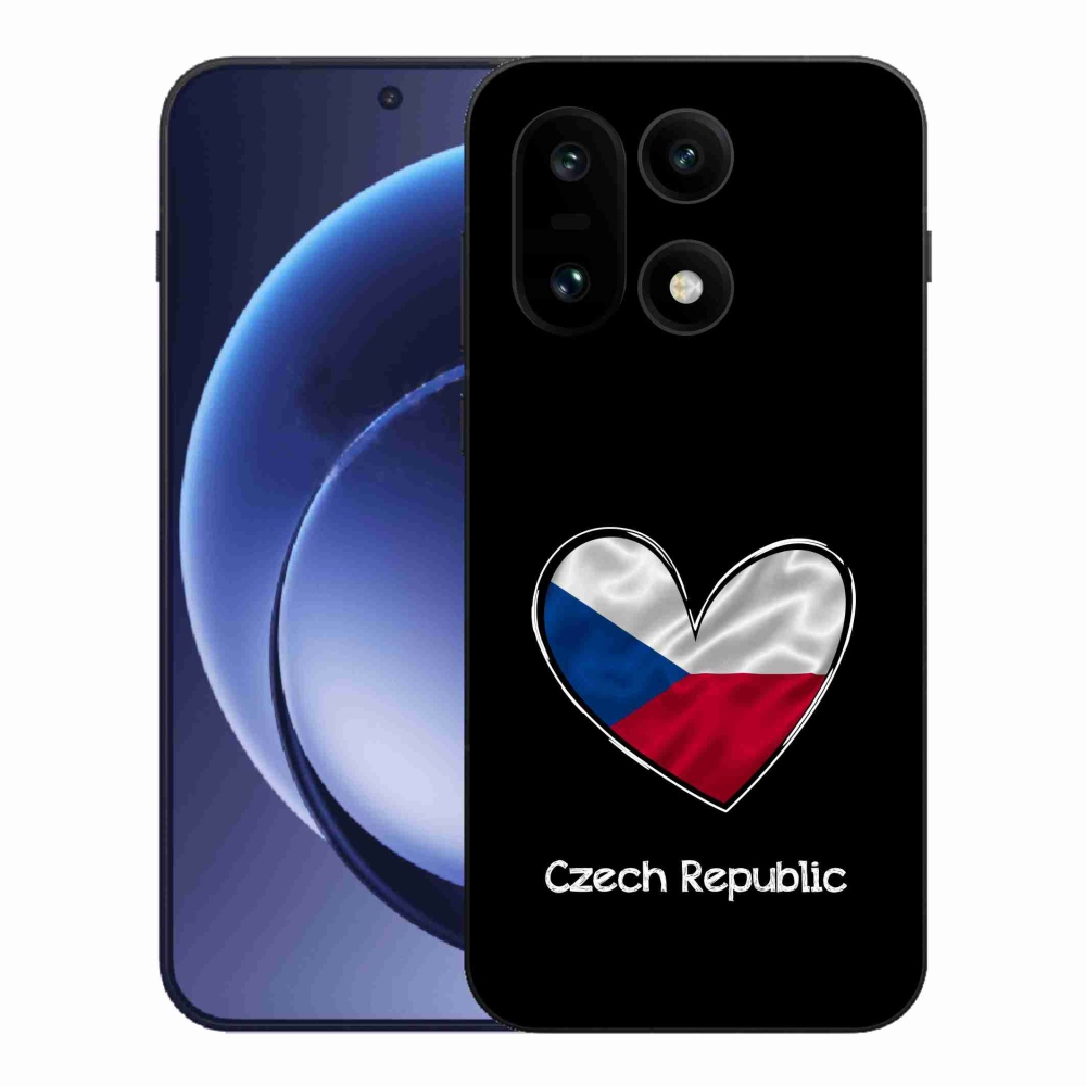 Gélový kryt mmCase na One Plus 15 - vlajka srdca čierne pozadie
