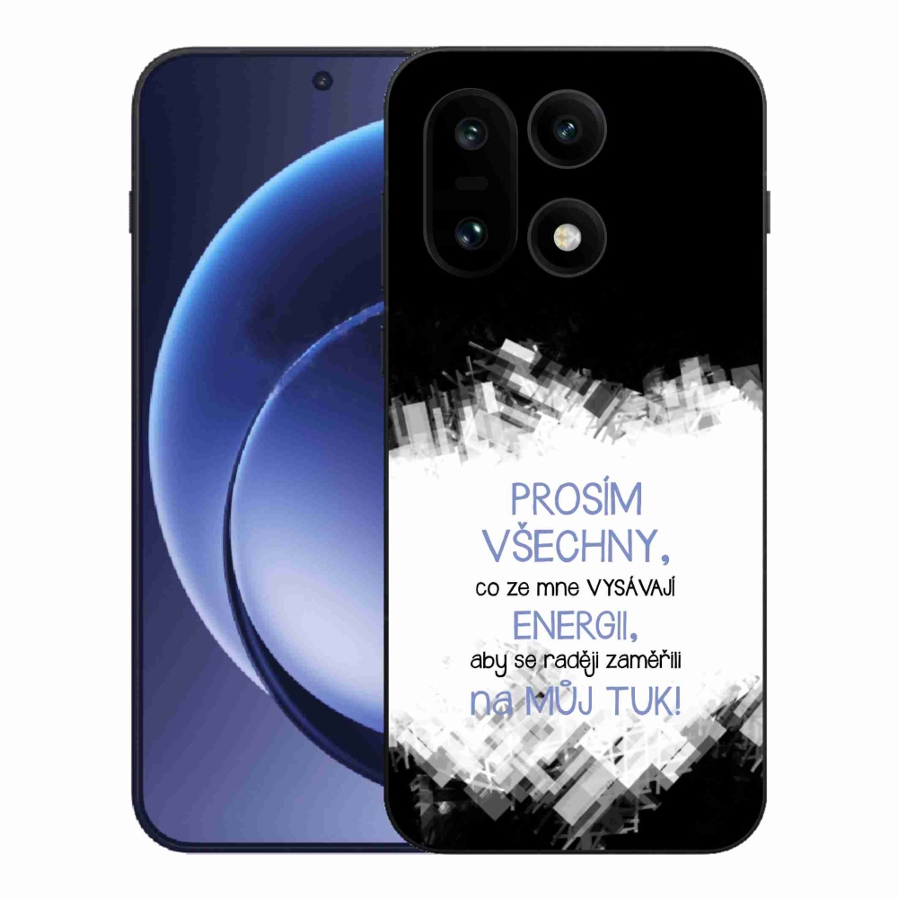 Gélový kryt mmCase na One Plus 15 - vtipný text 1 modrý