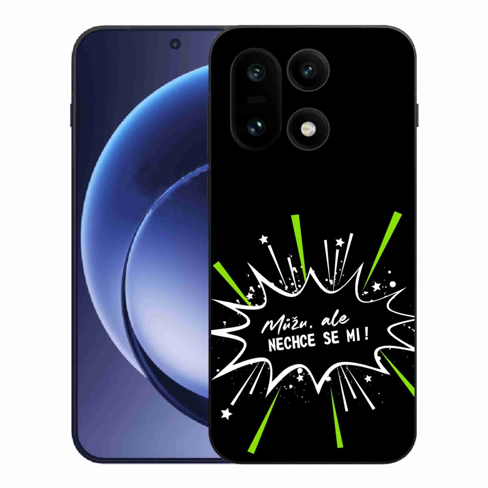 Gélový kryt mmCase na One Plus 15 - vtipný text 11 čierne pozadie