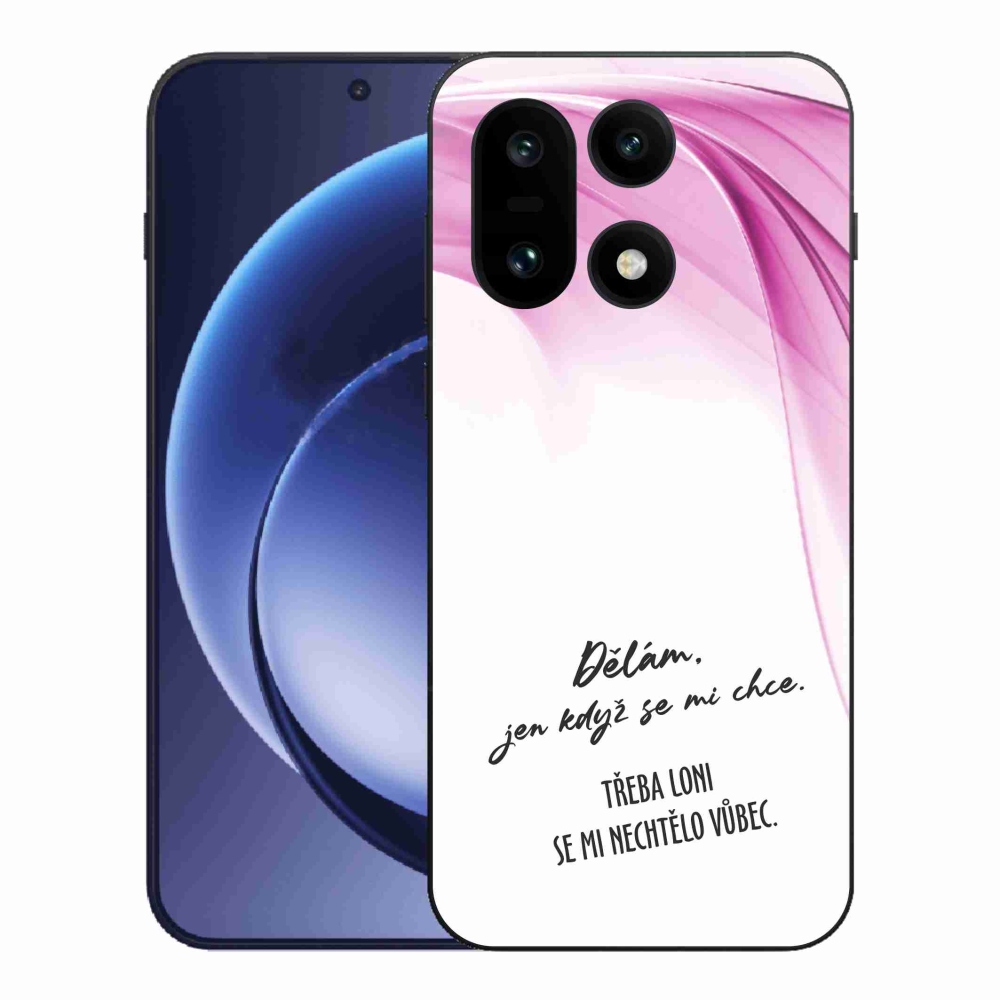 Gélový kryt mmCase na One Plus 15 - vtipný text 12 biele pozadie