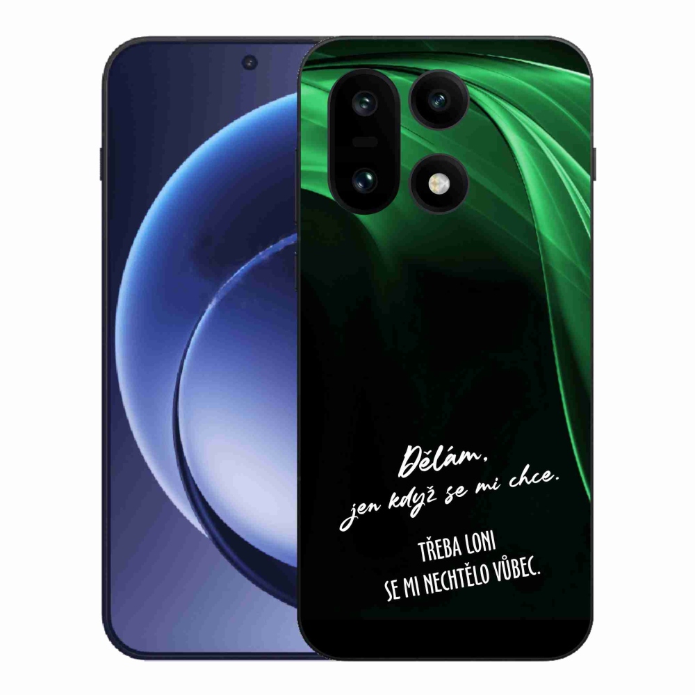 Gélový kryt mmCase na One Plus 15 - vtipný text 12 čierne pozadie