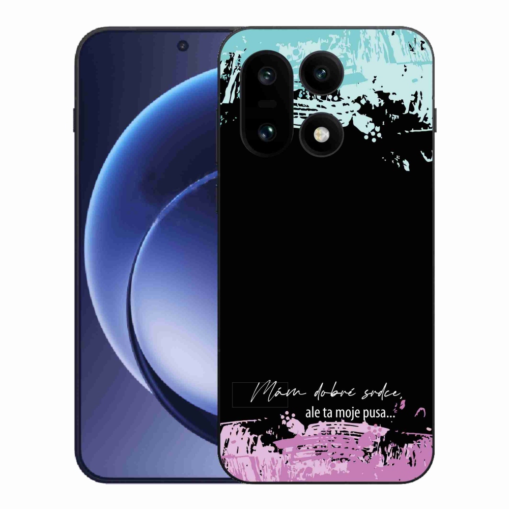 Gélový kryt mmCase na One Plus 15 - vtipný text 3 čierne pozadie