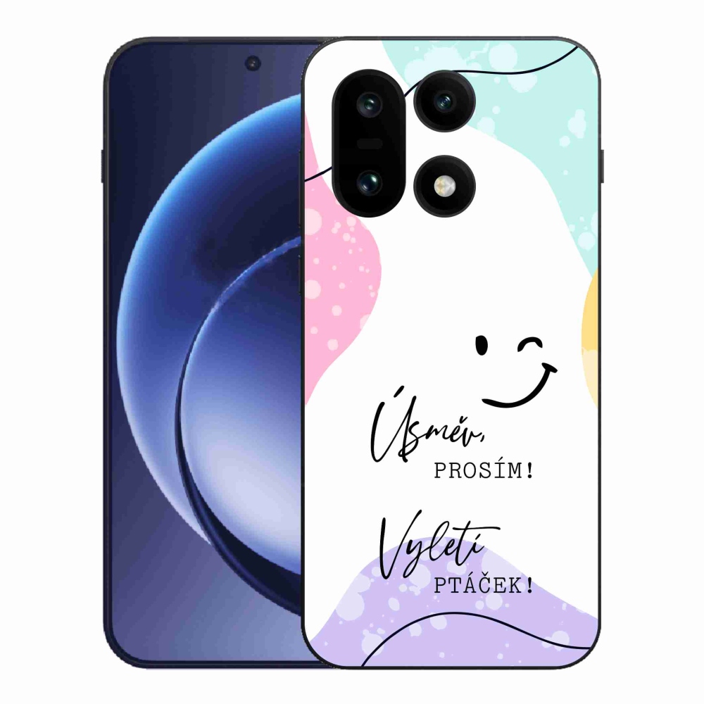 Gélový kryt mmCase na One Plus 15 - vtipný text 4 biele pozadie
