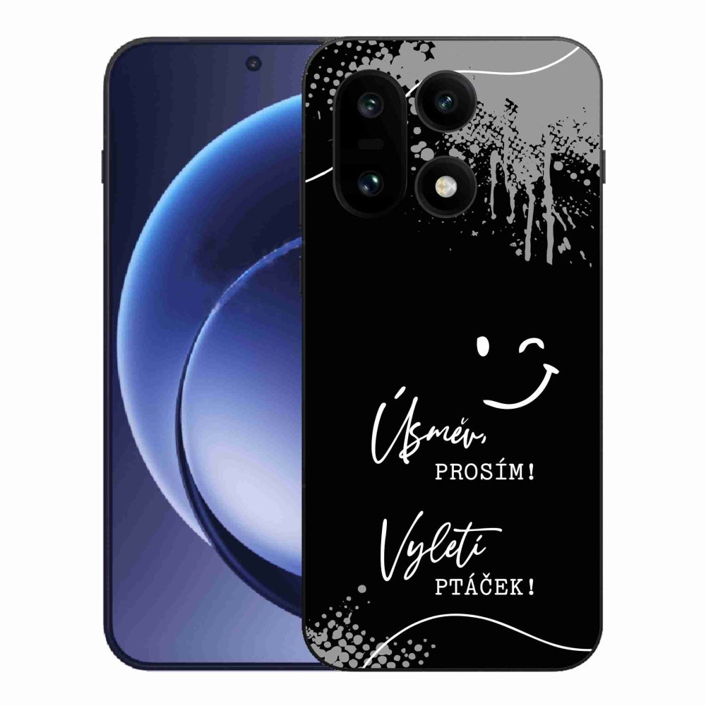 Gélový kryt mmCase na One Plus 15 - vtipný text 4 čierne pozadie