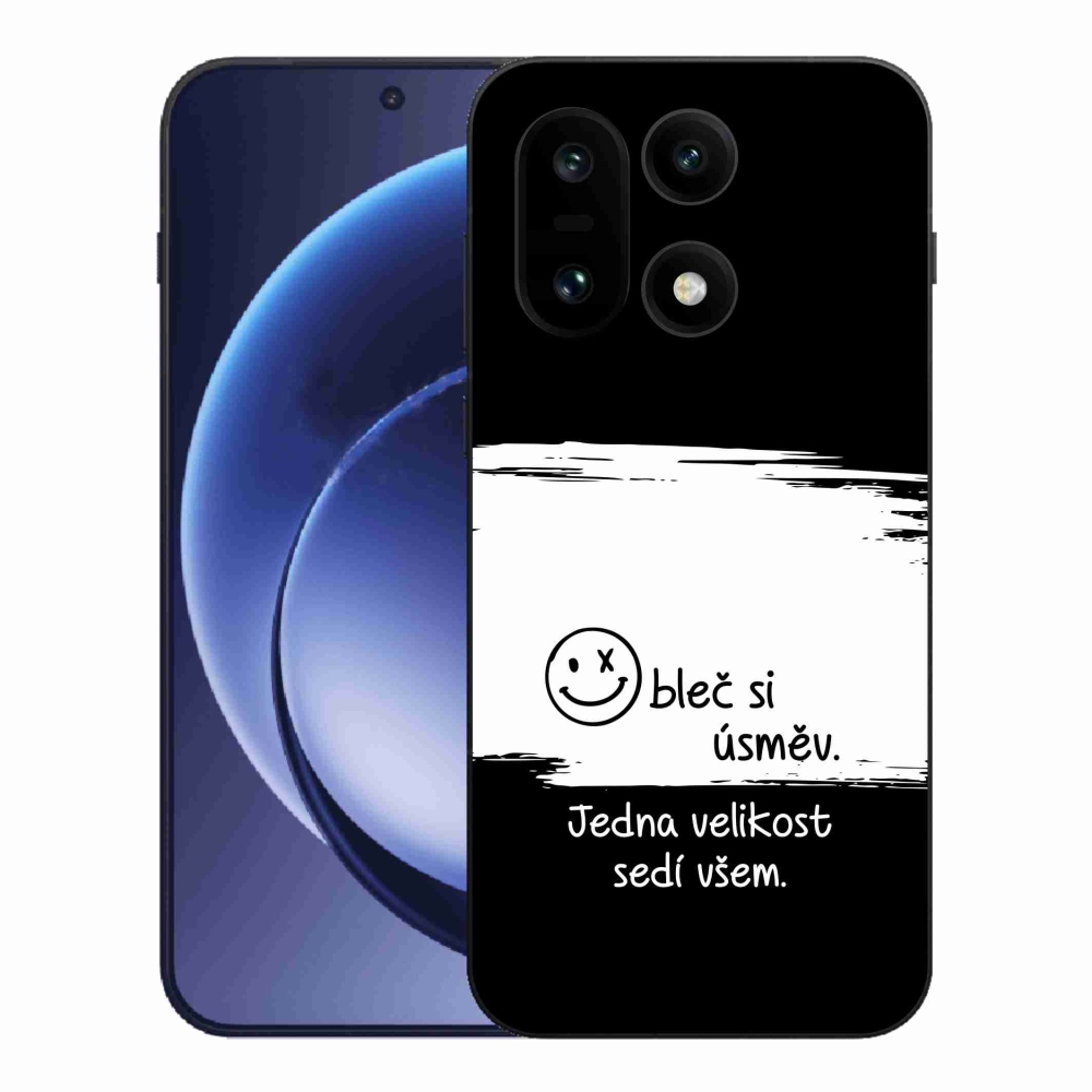 Gélový kryt mmCase na One Plus 15 - vtipný text 8 bieločierne pozadie