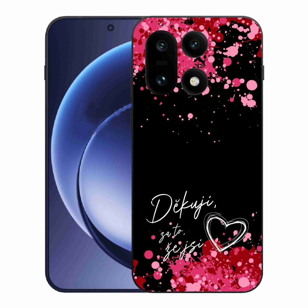 Gélový kryt mmCase na One Plus 15 - zamilovaný text 2 čierne pozadie