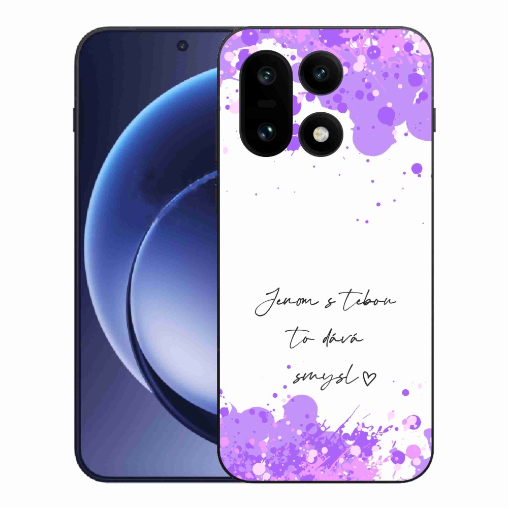 Gélový kryt mmCase na One Plus 15 - zamilovaný text biele pozadie