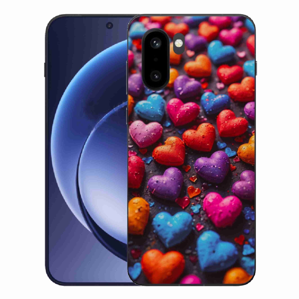 Gélový kryt mmCase na One Plus 15R - farebné srdcia