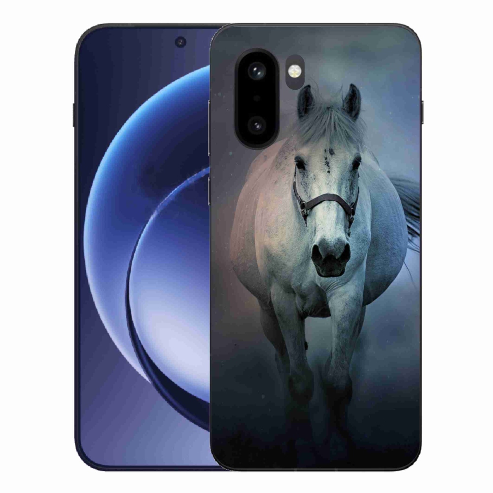 Gélový kryt mmCase na One Plus 15R - bežiaci biely kôň