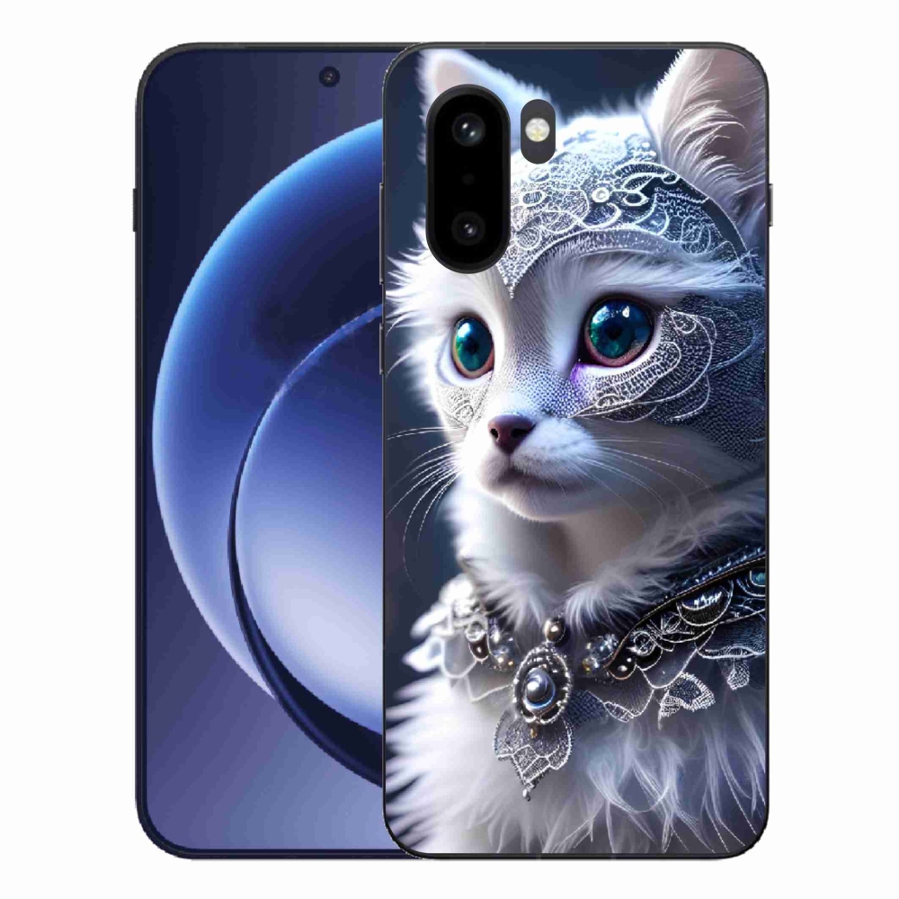 Gélový kryt mmCase na One Plus 15R - biela mačka
