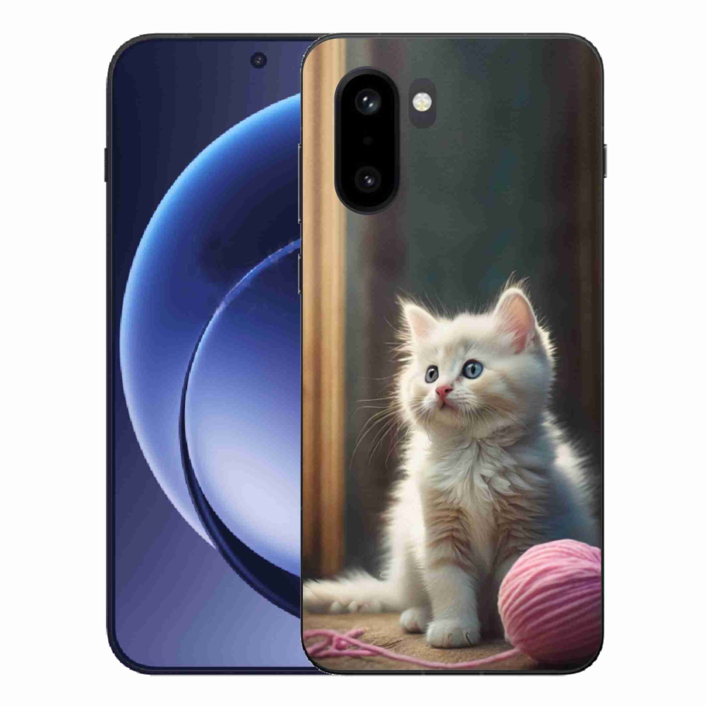 Gélový kryt mmCase na One Plus 15R - biele mačiatko 2