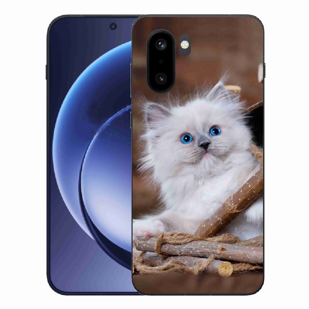 Gélový kryt mmCase na One Plus 15R - biele mačiatko