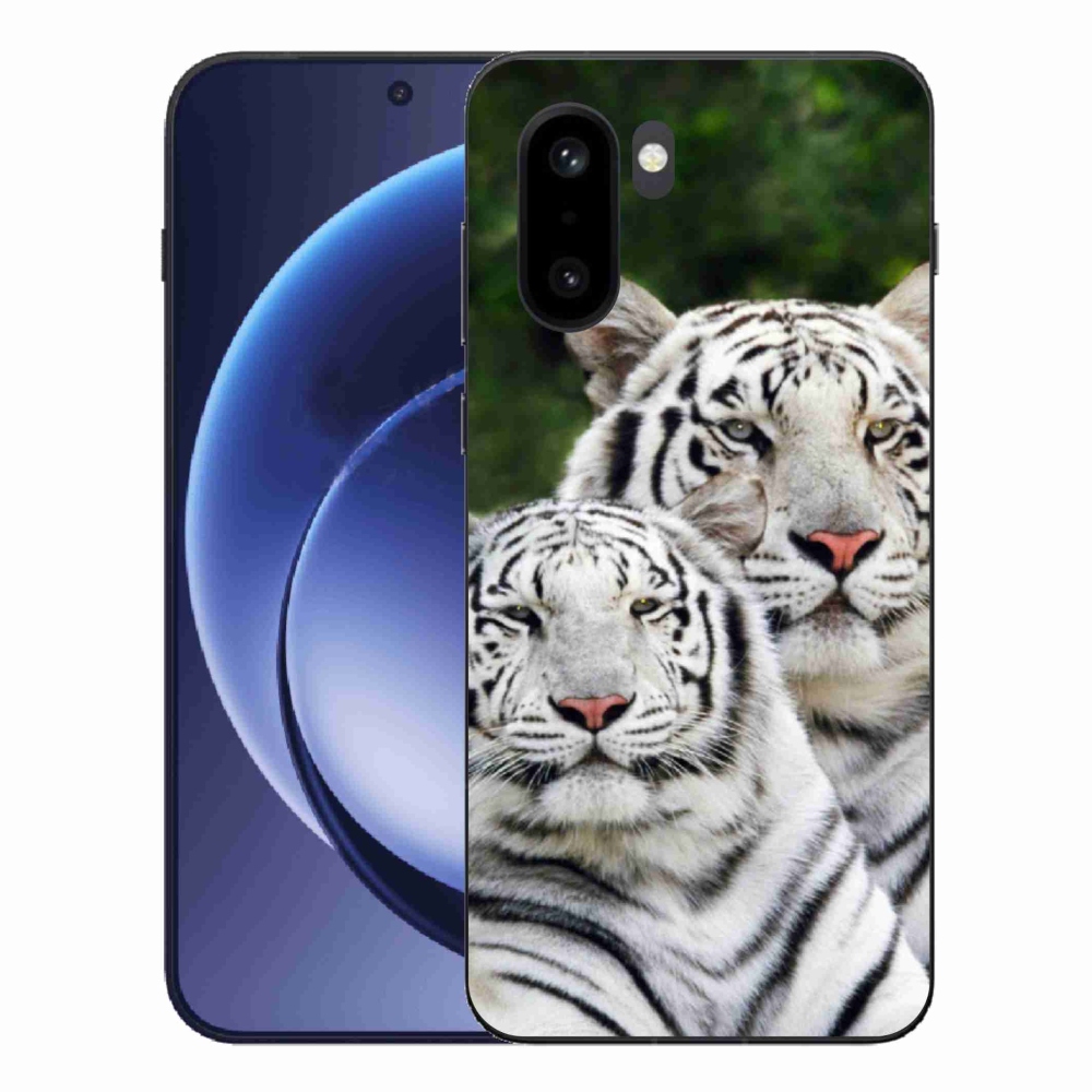 Gélový kryt mmCase na One Plus 15R - bieli tigre